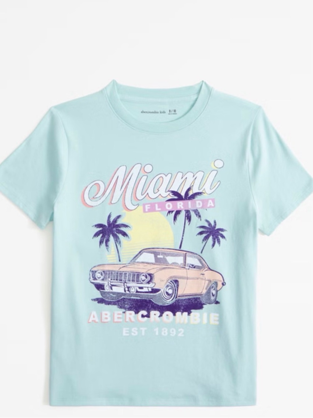 abercrombie kids Light Blue Miami Graphic Tee